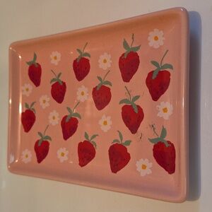 NWT Decorative Strawberry Trinket Jewelery Tray